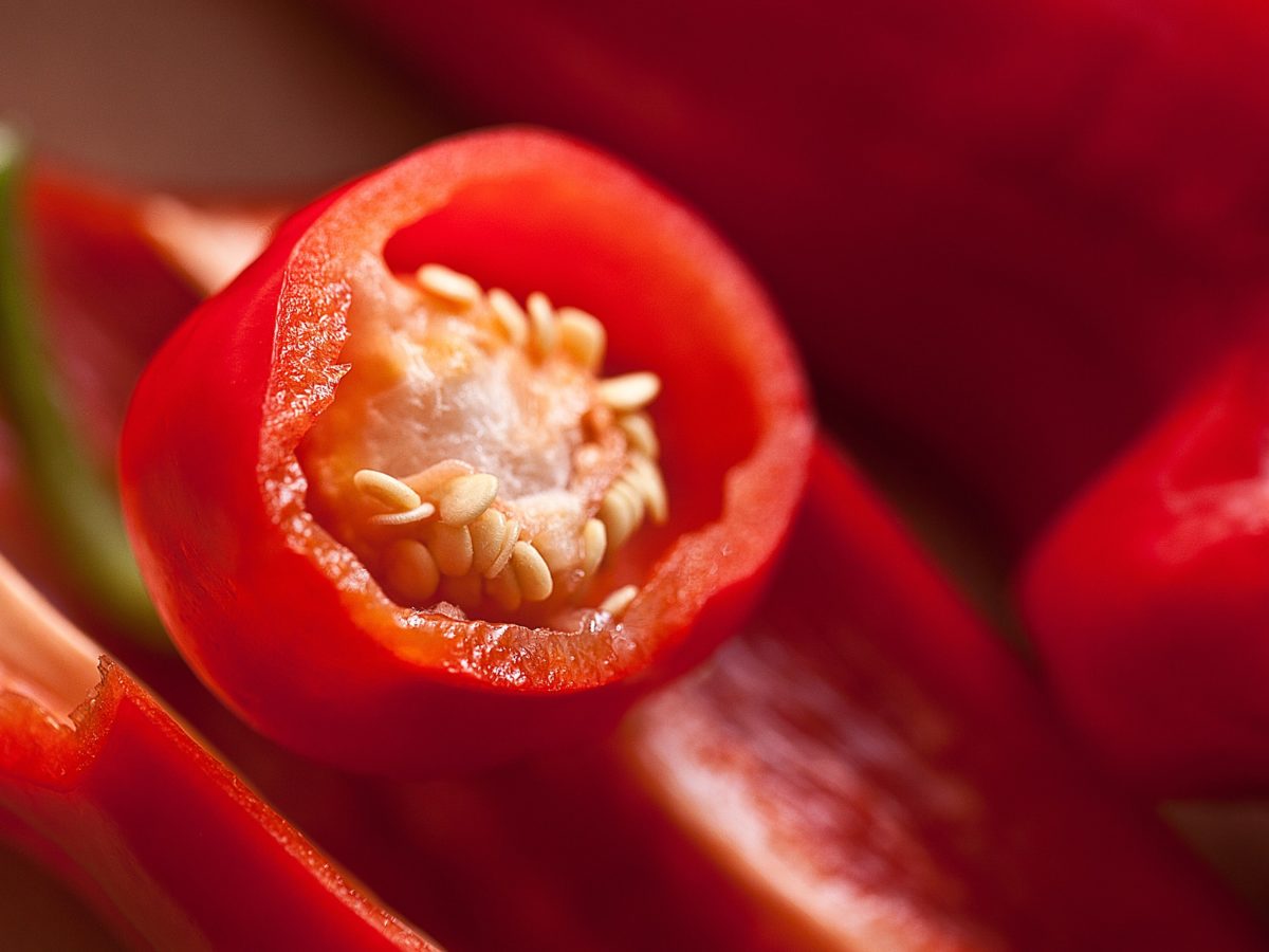 Close up of bell peppers